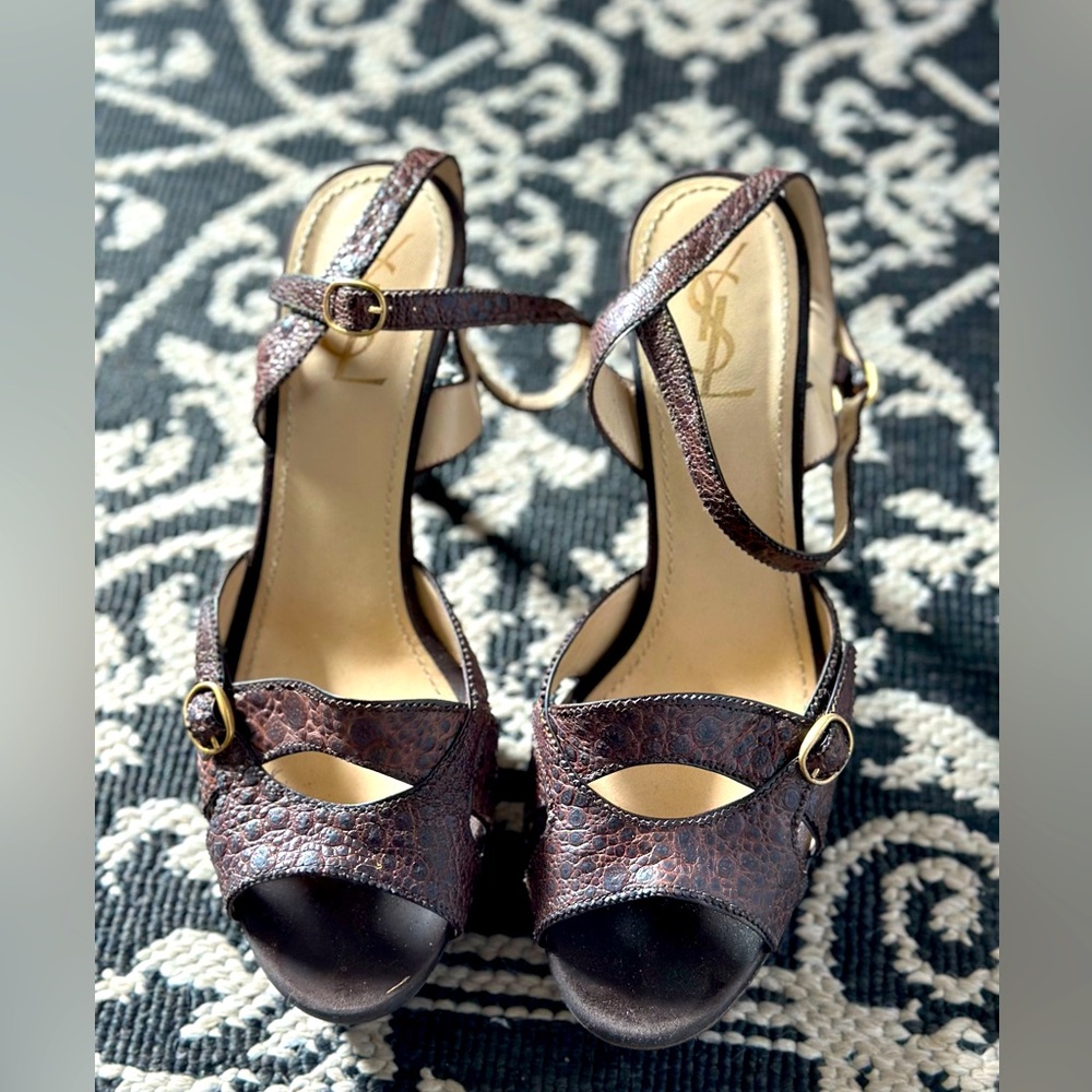Vintage leather YSL heels